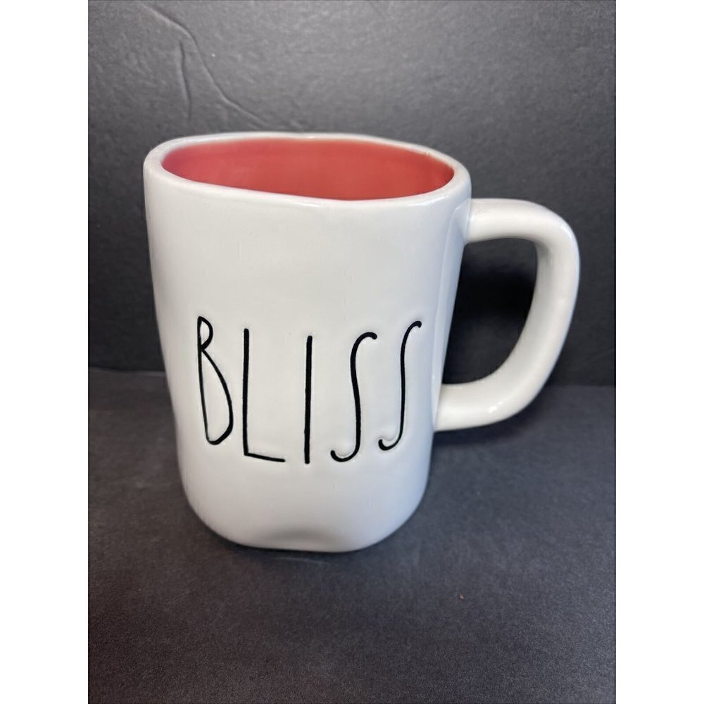 Rae Dunn Bliss Mug Coffee Cup Melon Pink Inside Artisan Collection Magenta